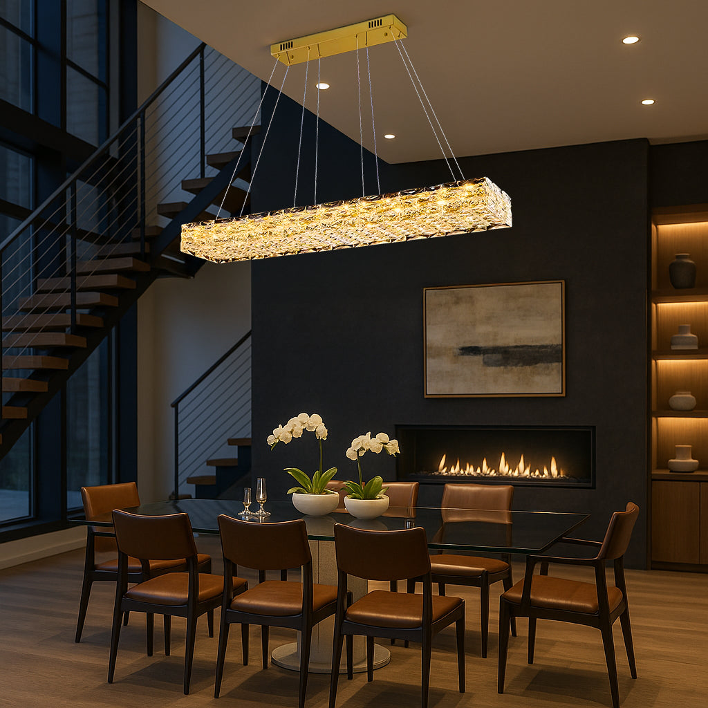 Luxury Crystal Slabline Chandelier Pendant
