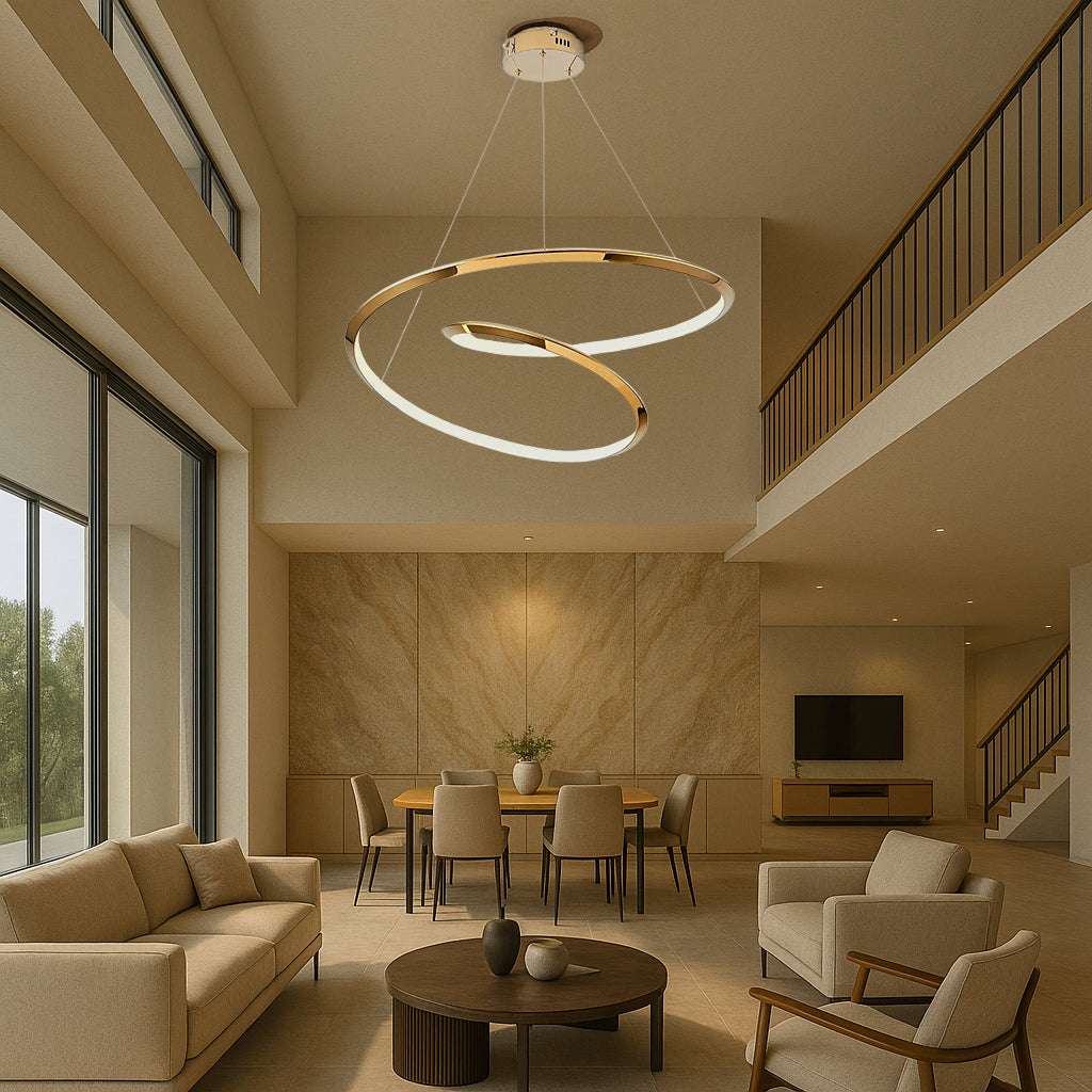 Modern Orbit Loop Chandelier Pendant