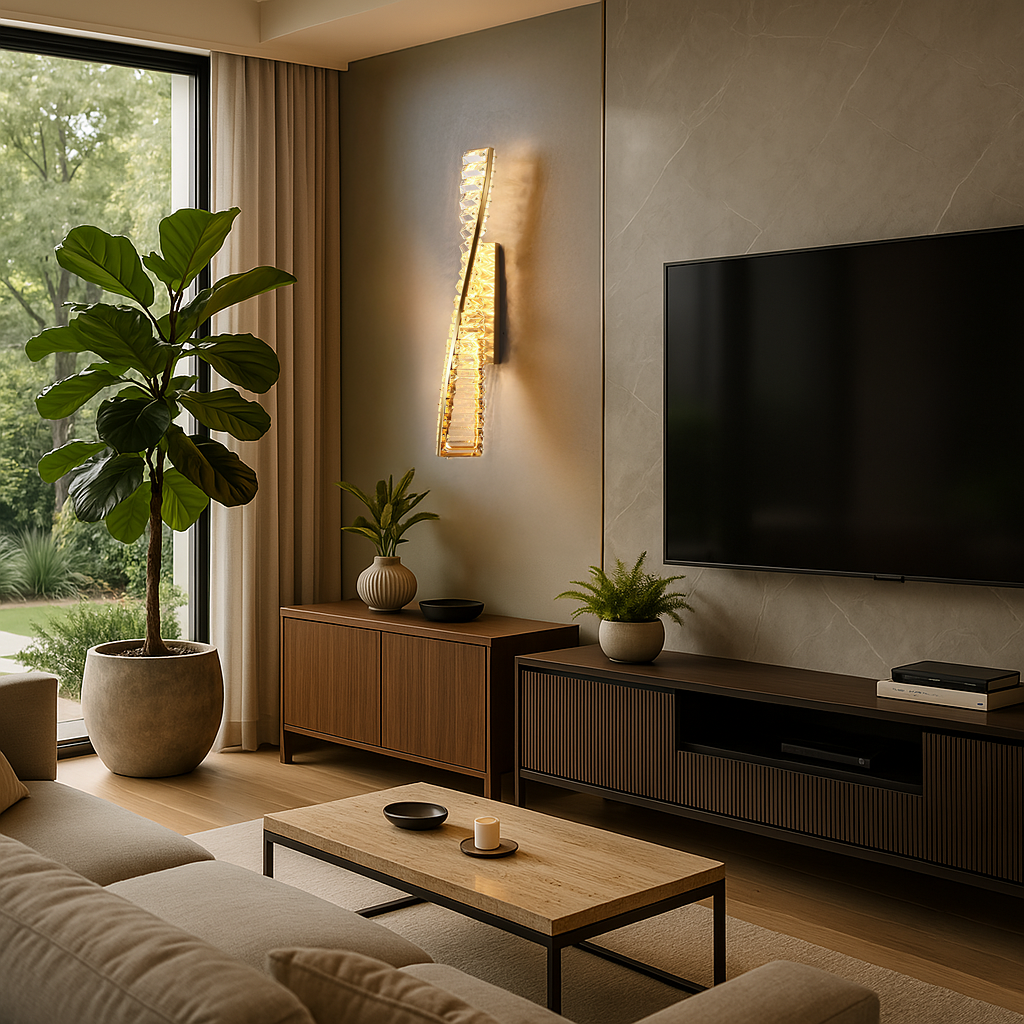 Luxury Crystal Spiral Sconce Light