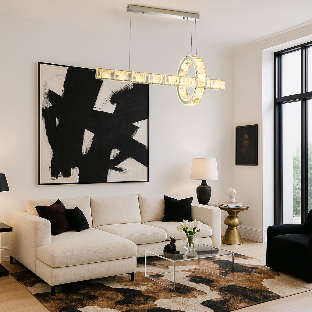 Luxury Crystal Axis Ring Chandelier Pendant