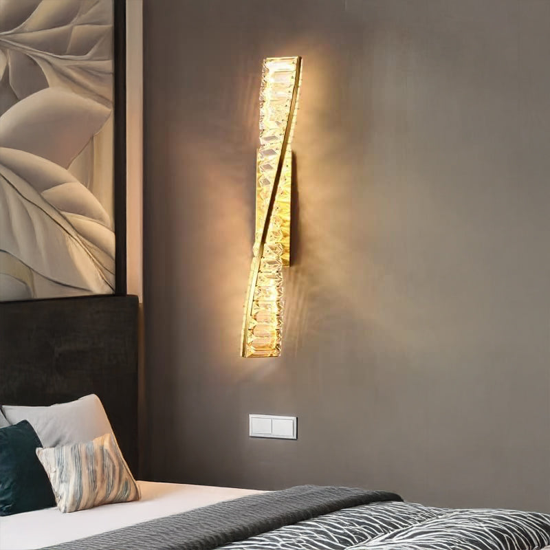 Luxury Crystal Spiral Sconce Light