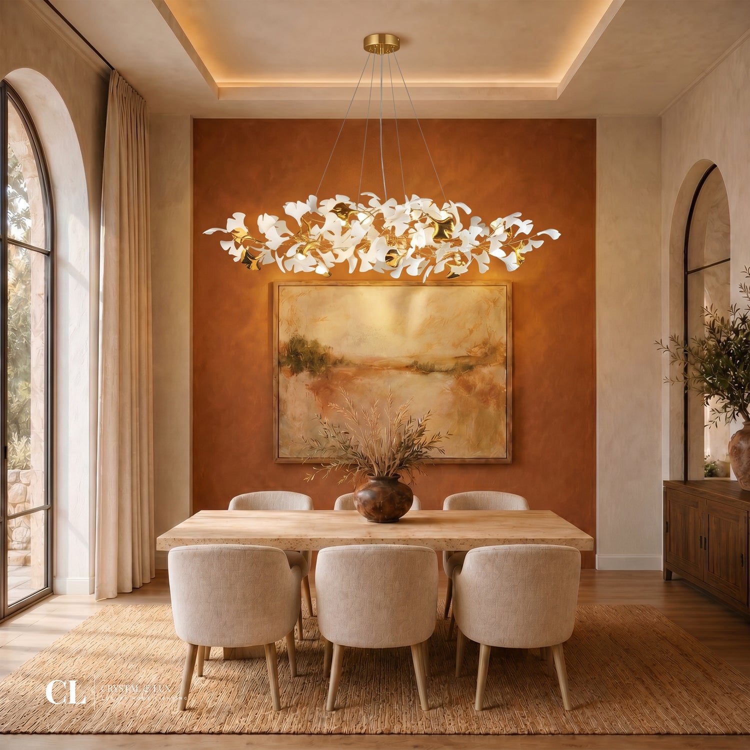 The Golden Ginkgo Chandelier