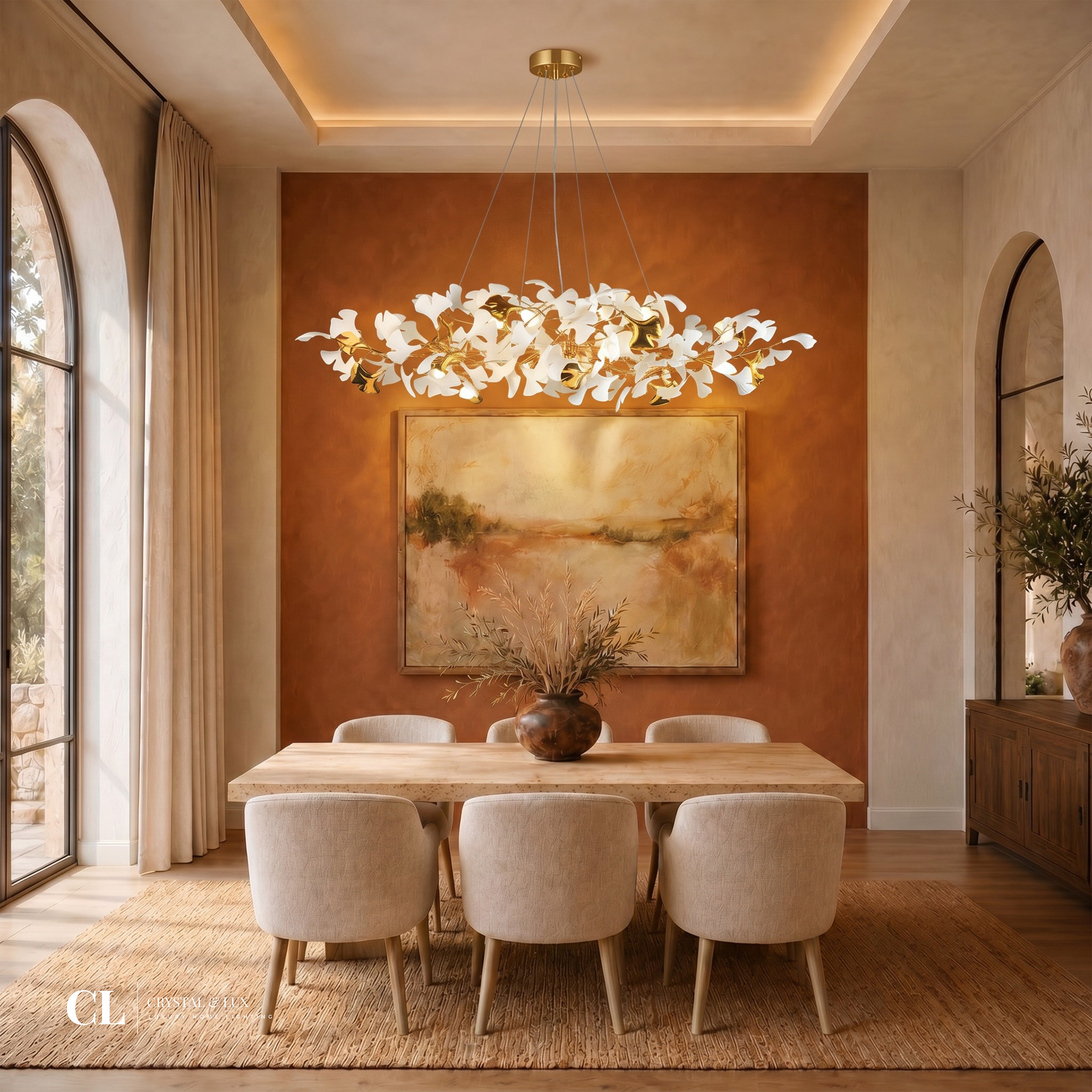 The Golden Ginkgo Chandelier