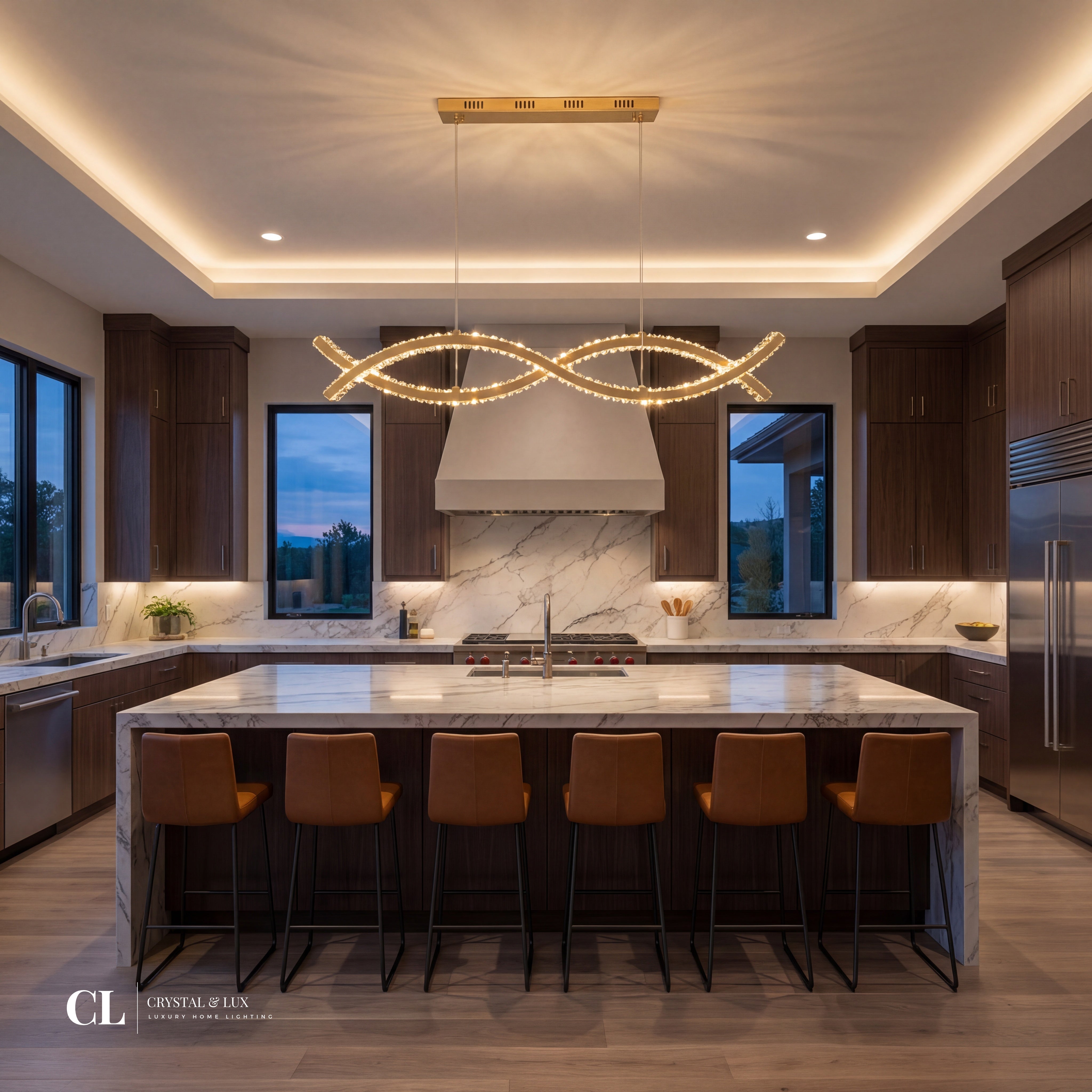 The Crystal Helix Chandelier