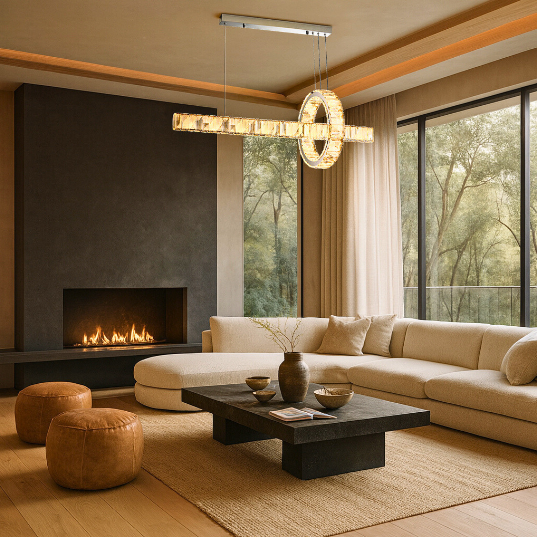 Luxury Crystal Axis Ring Chandelier Pendant
