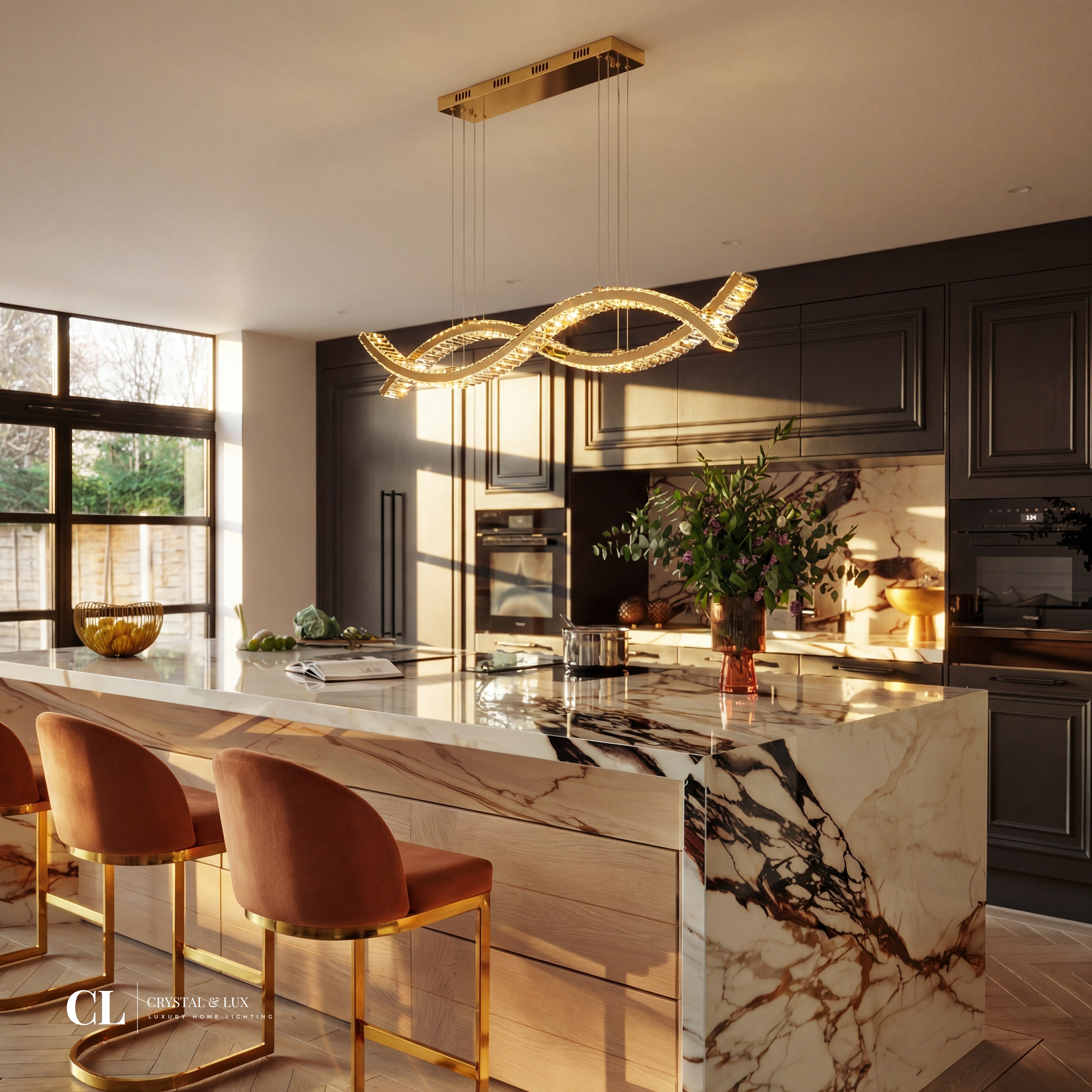 The Crystal Helix Chandelier