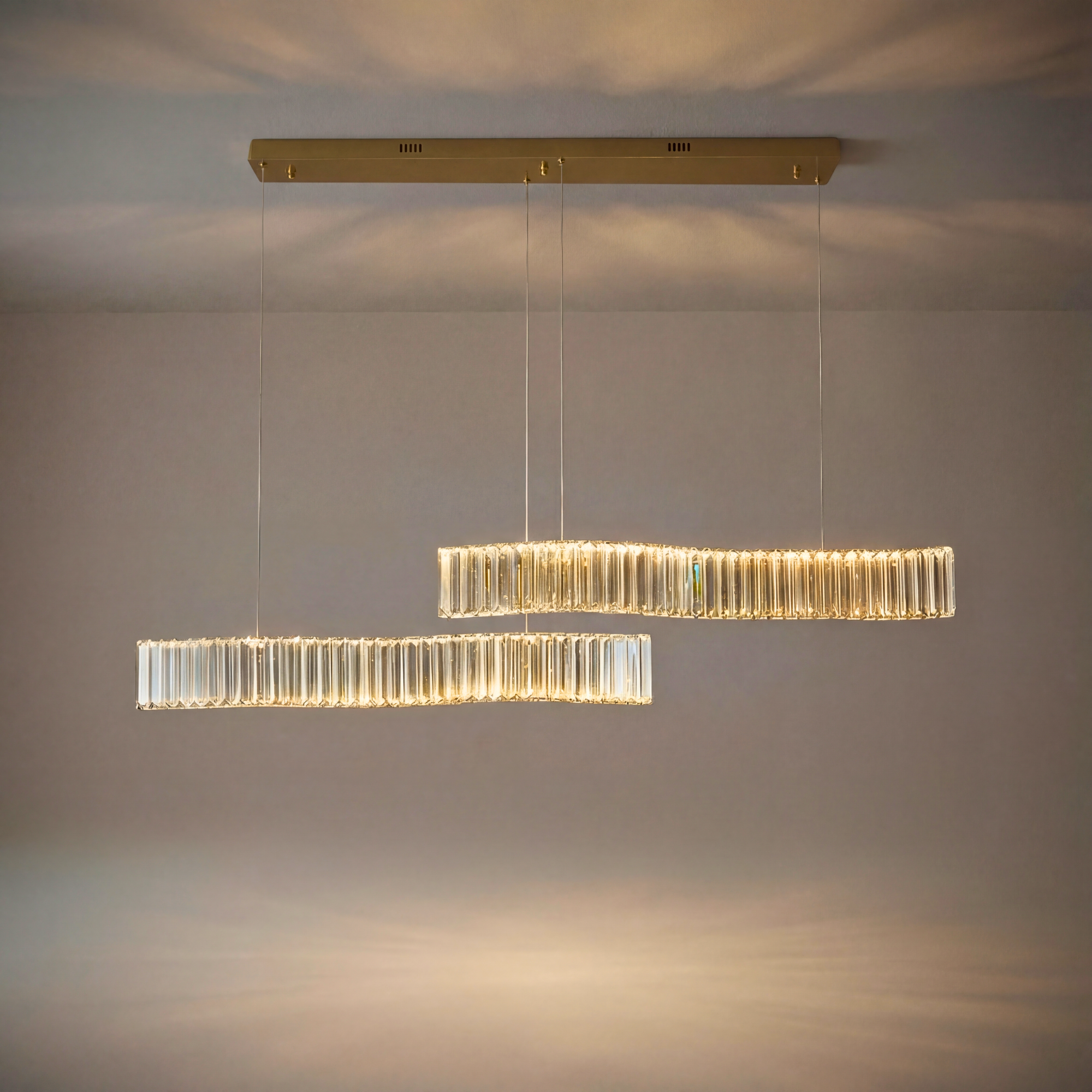 The Dual Crystal Wave Pendant