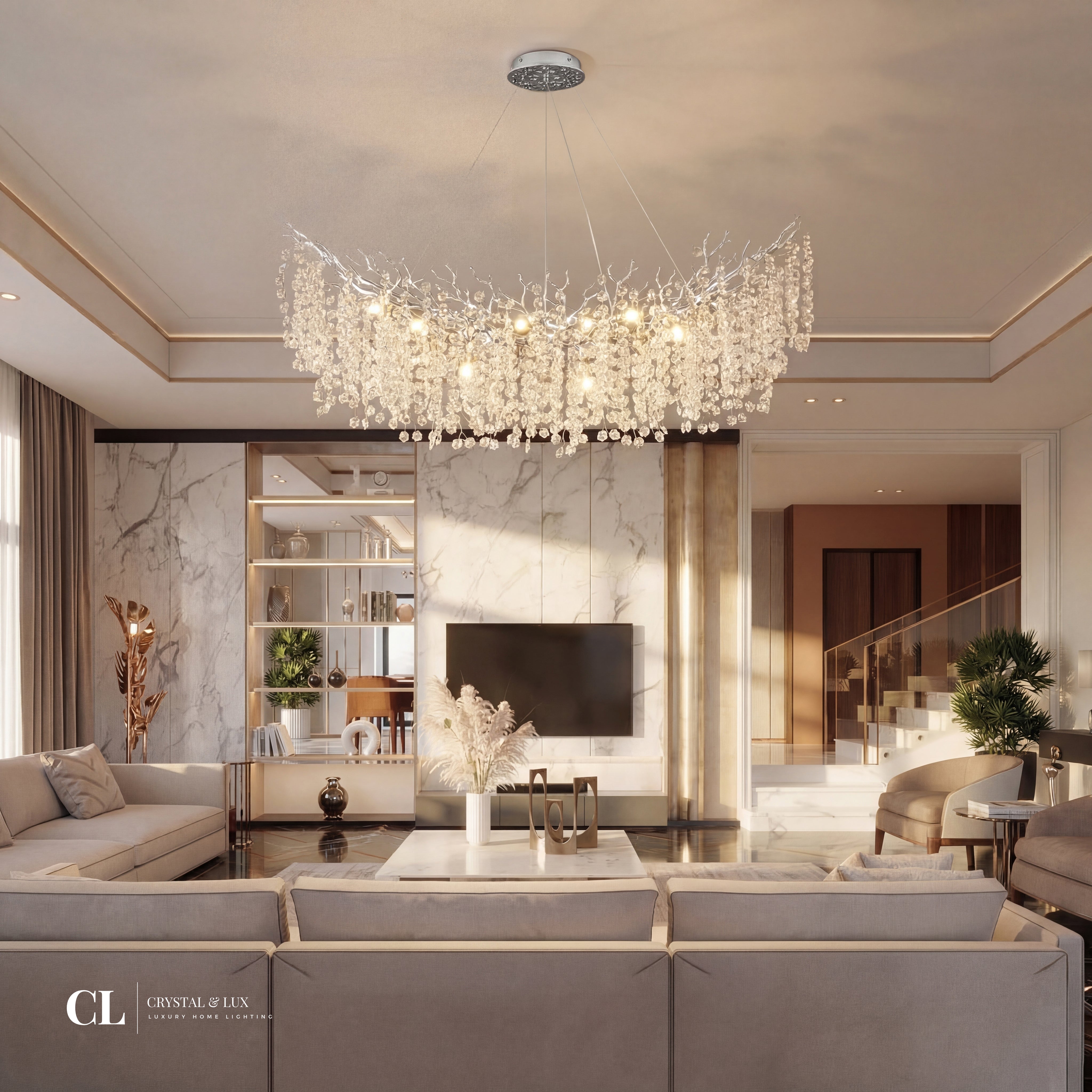 The Royal Crowned Branch Chandelier