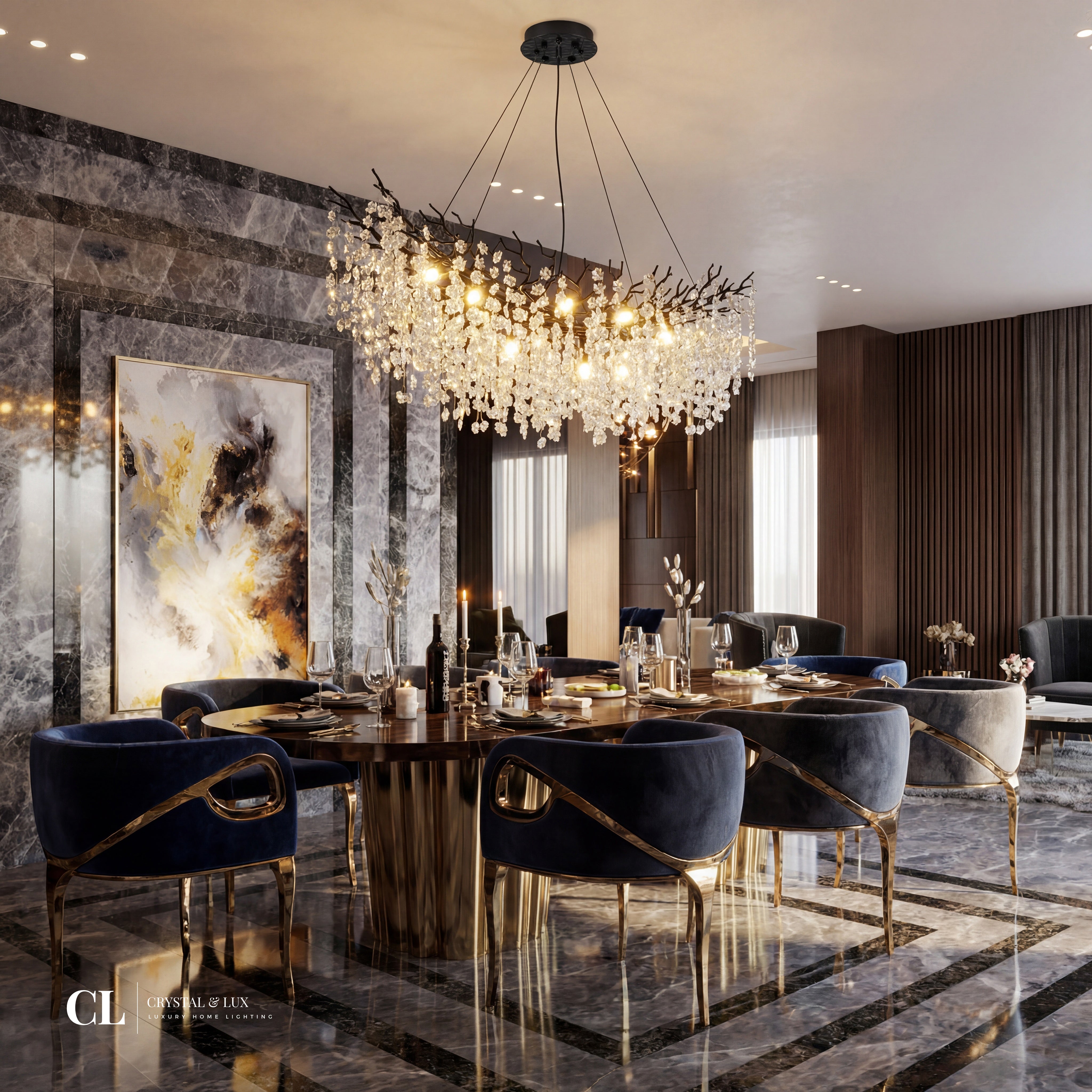 The Royal Crowned Branch Chandelier