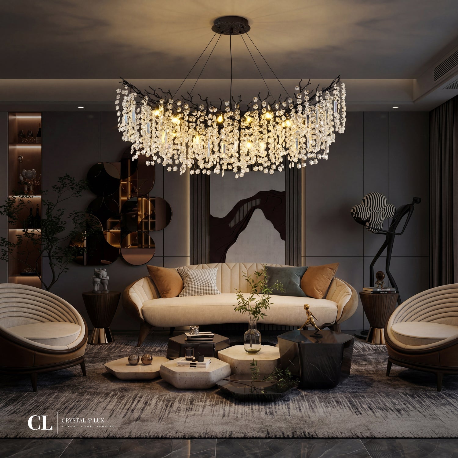 The Royal Crowned Branch Chandelier