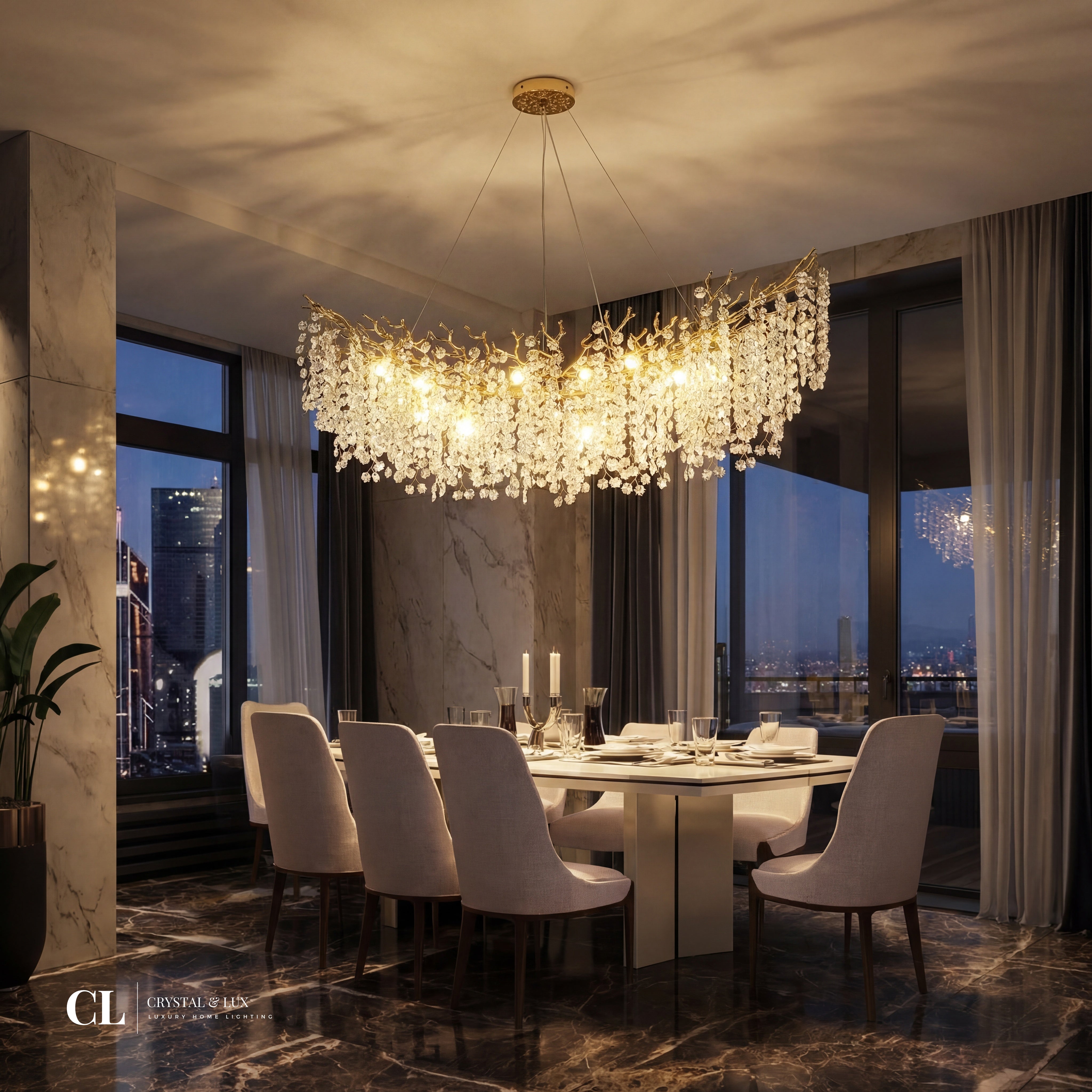 The Royal Crowned Branch Chandelier