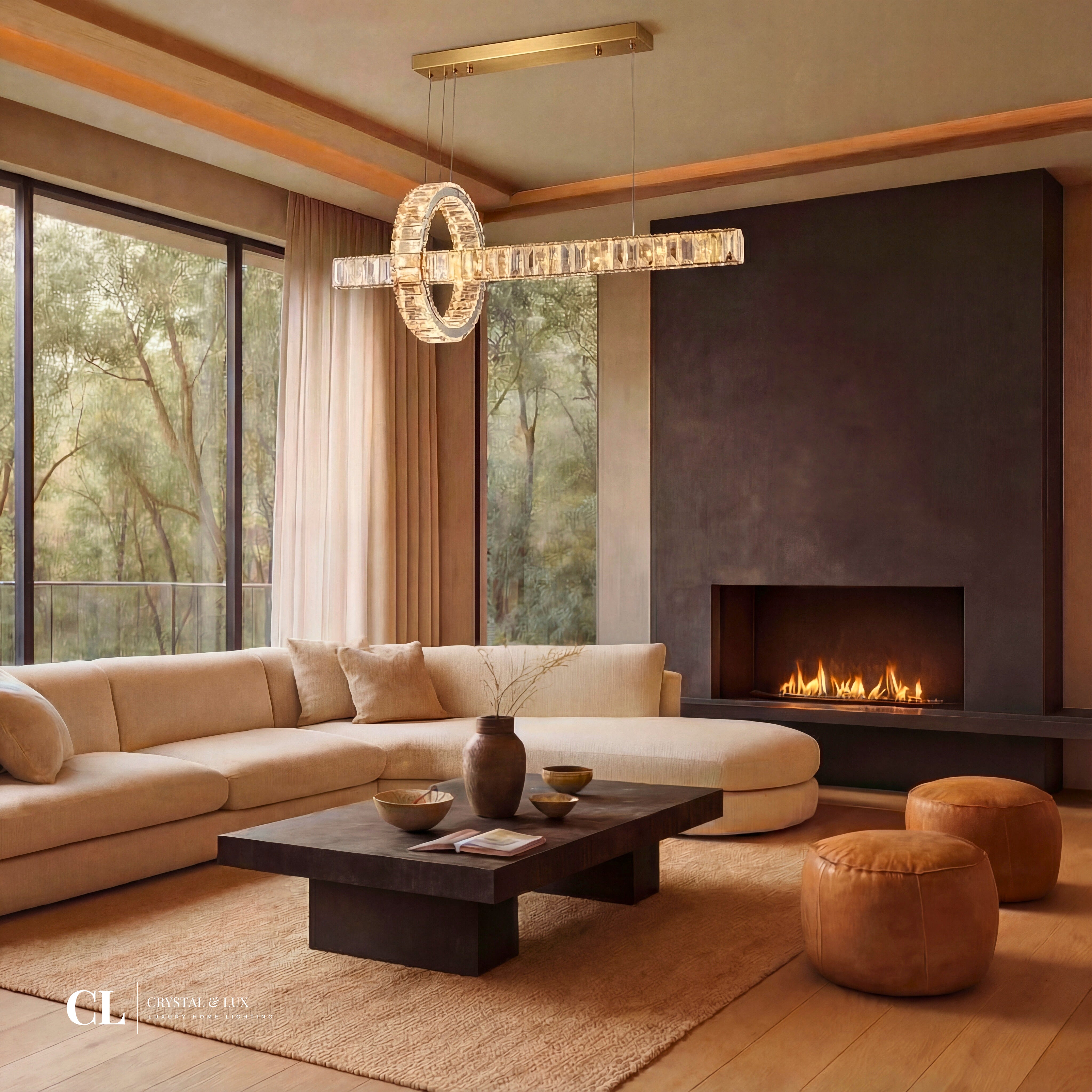 The Crystal Axis Ring Chandelier