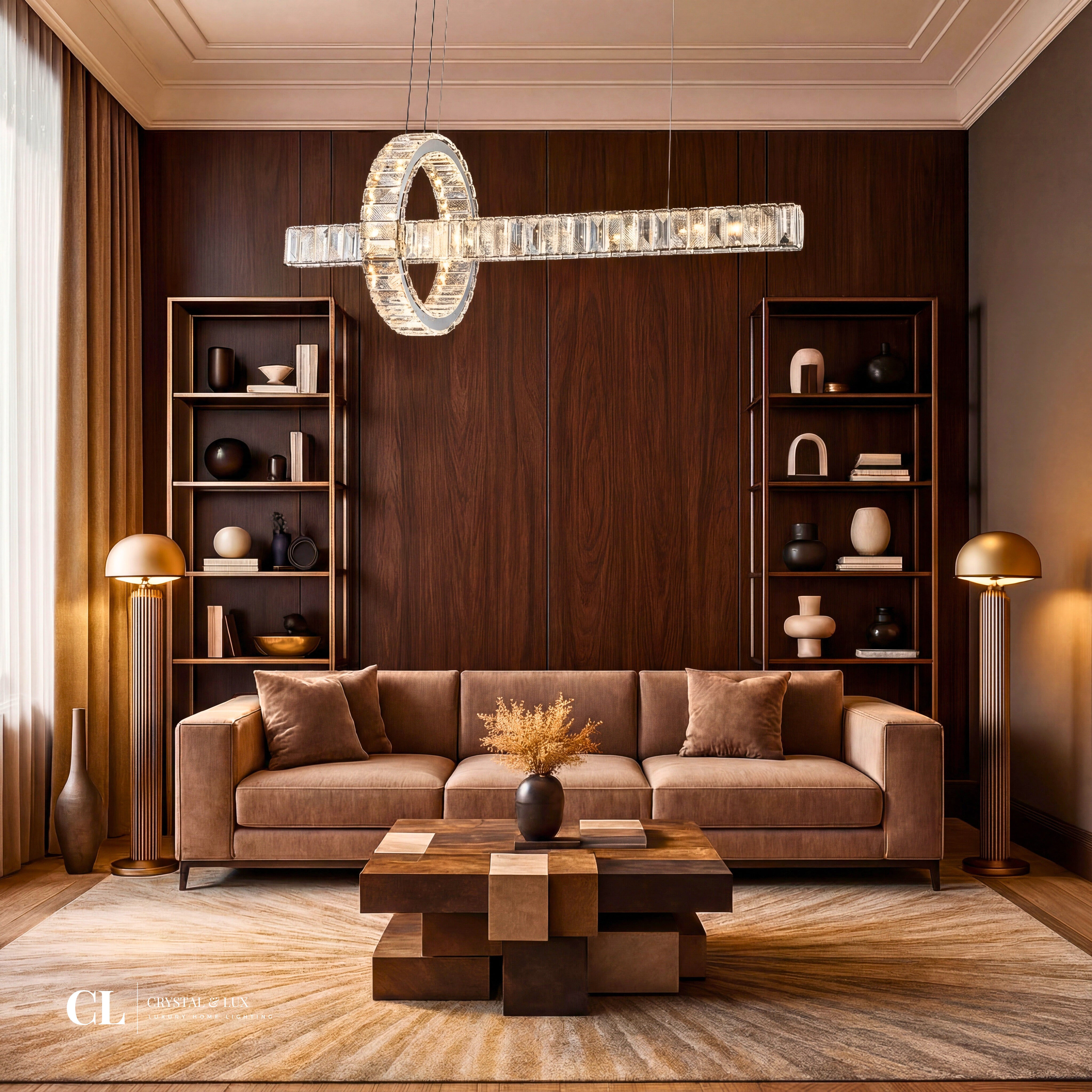 The Crystal Axis Ring Chandelier