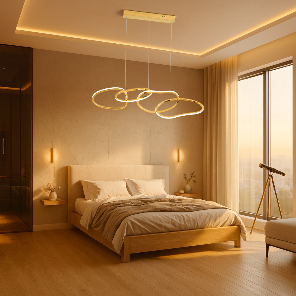 Luxury Modern Linked Loop Chandelier Pendant