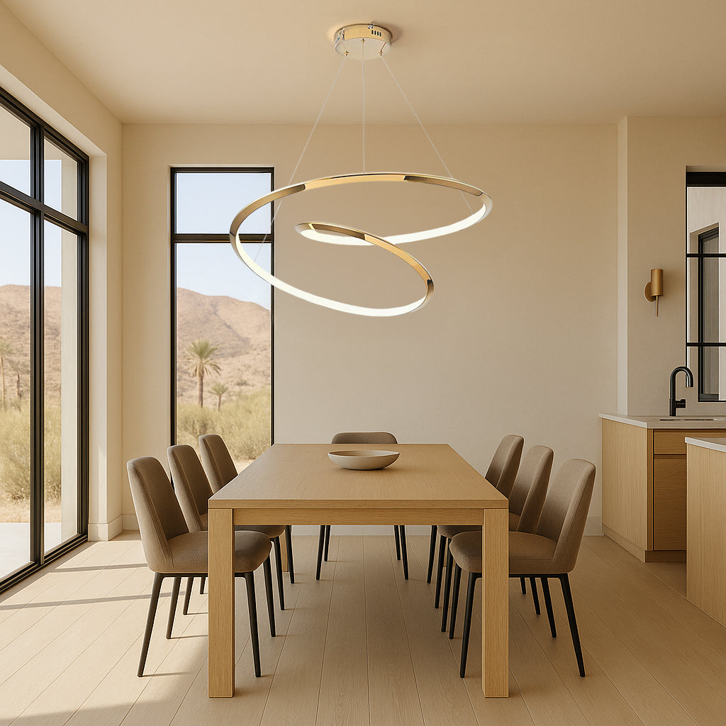 Modern Orbit Loop Chandelier Pendant