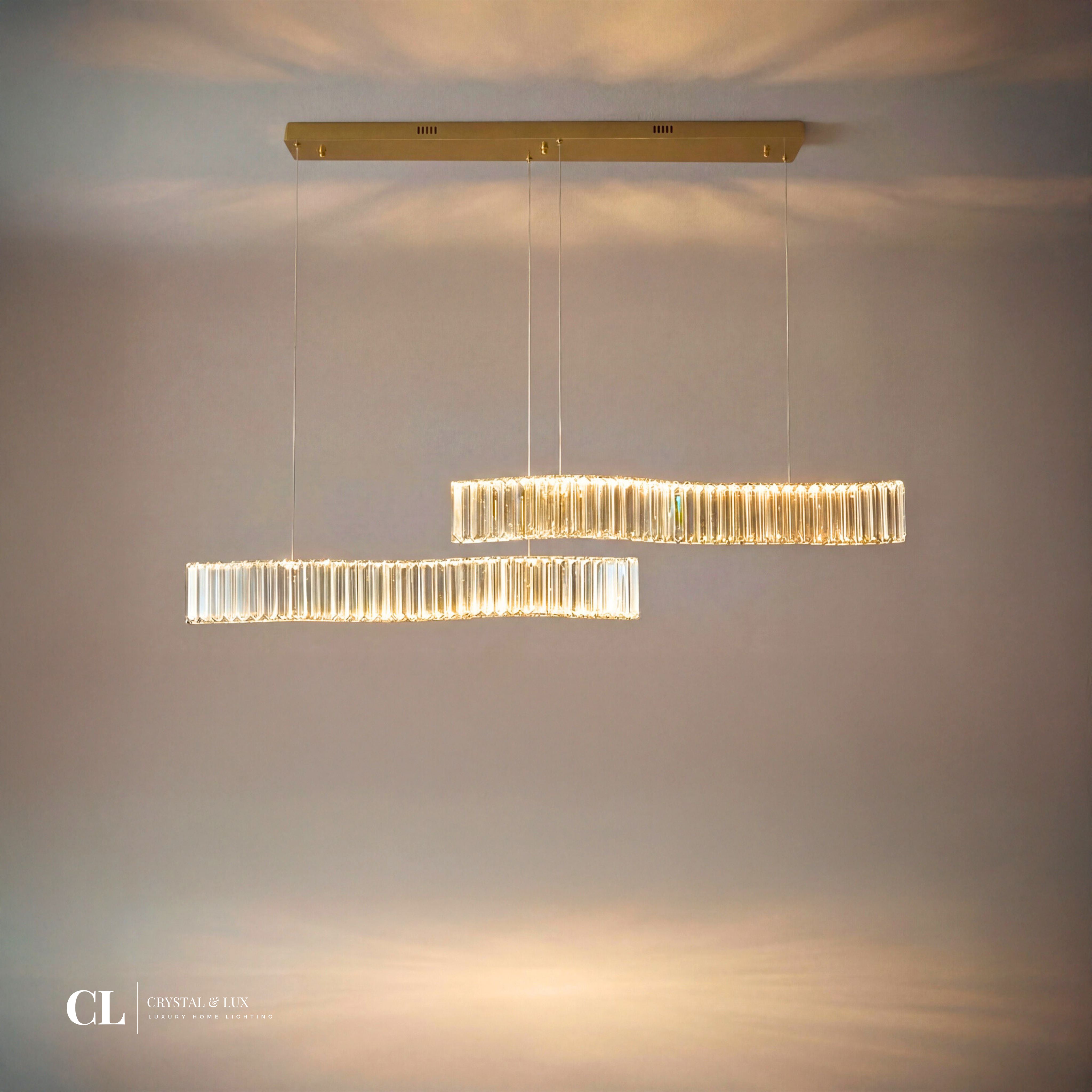 The Dual Crystal Wave Pendant