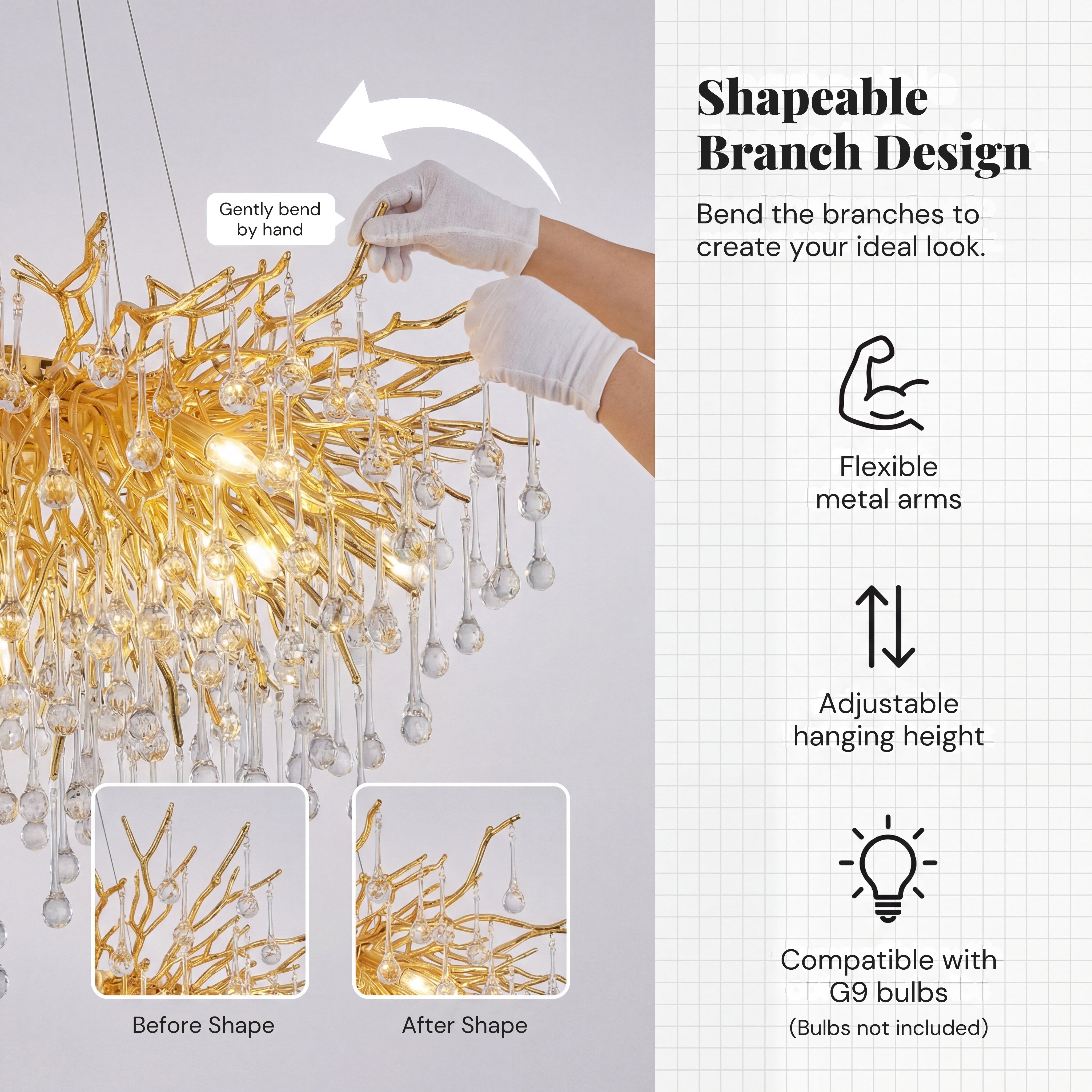 The Crowned Branch Chandelier