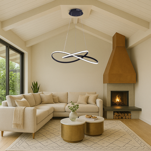 Modern Black Infinity Loop Pendant