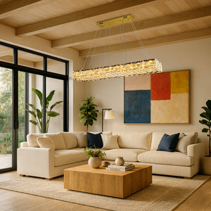 Luxury Crystal Slabline Chandelier Pendant