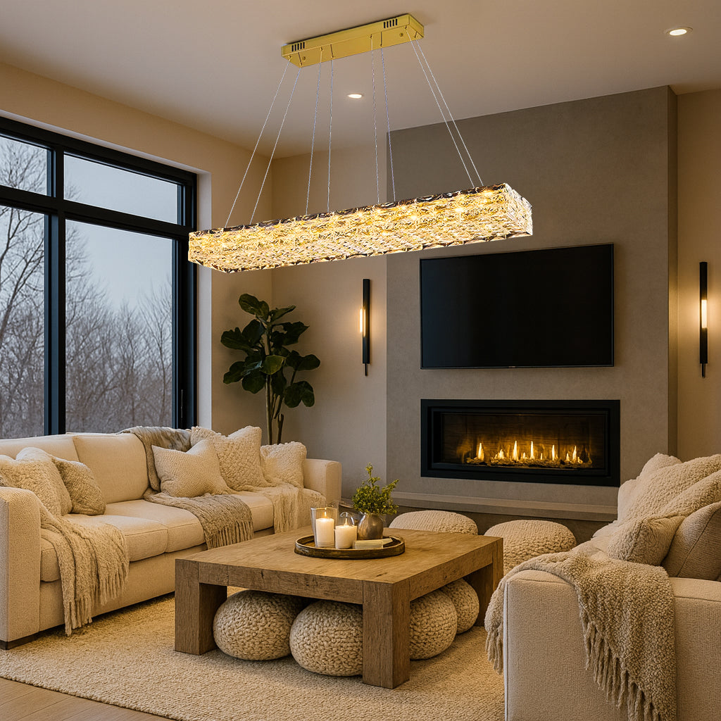Luxury Crystal Slabline Chandelier Pendant