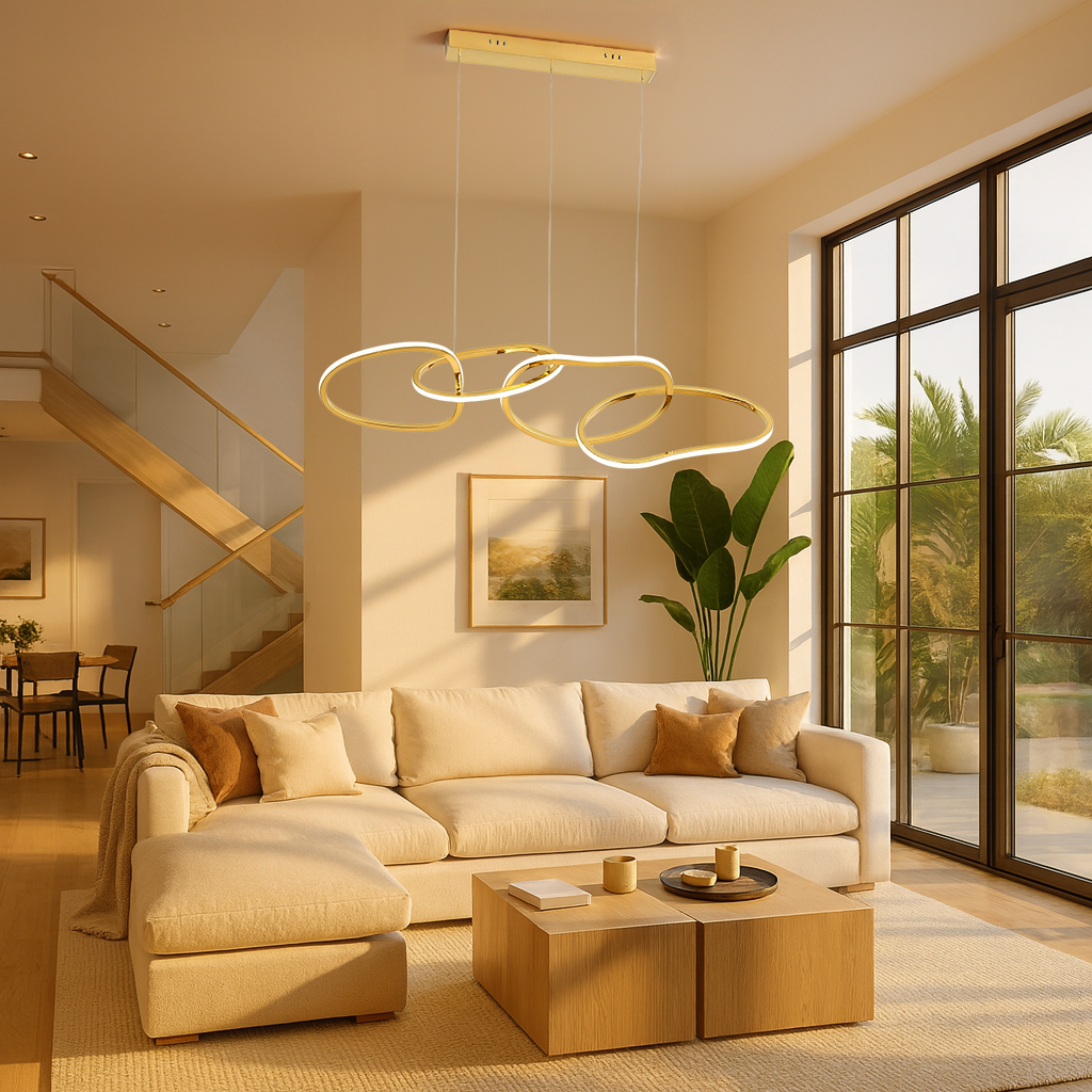 Luxury Modern Linked Loop Chandelier Pendant