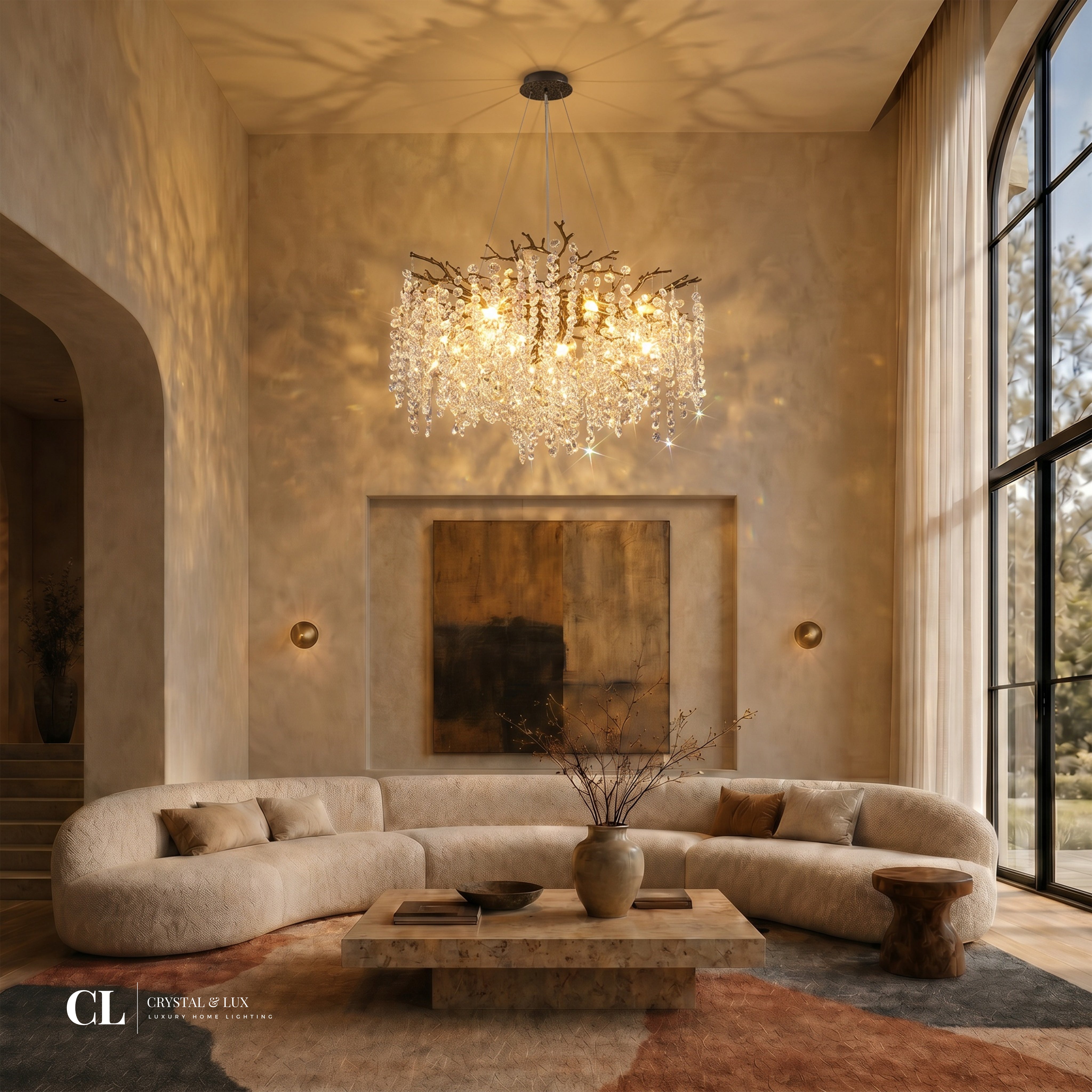 The Majestic Crowned Branch Chandelier