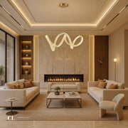 The Crystal Twisted Ribbon Chandelier