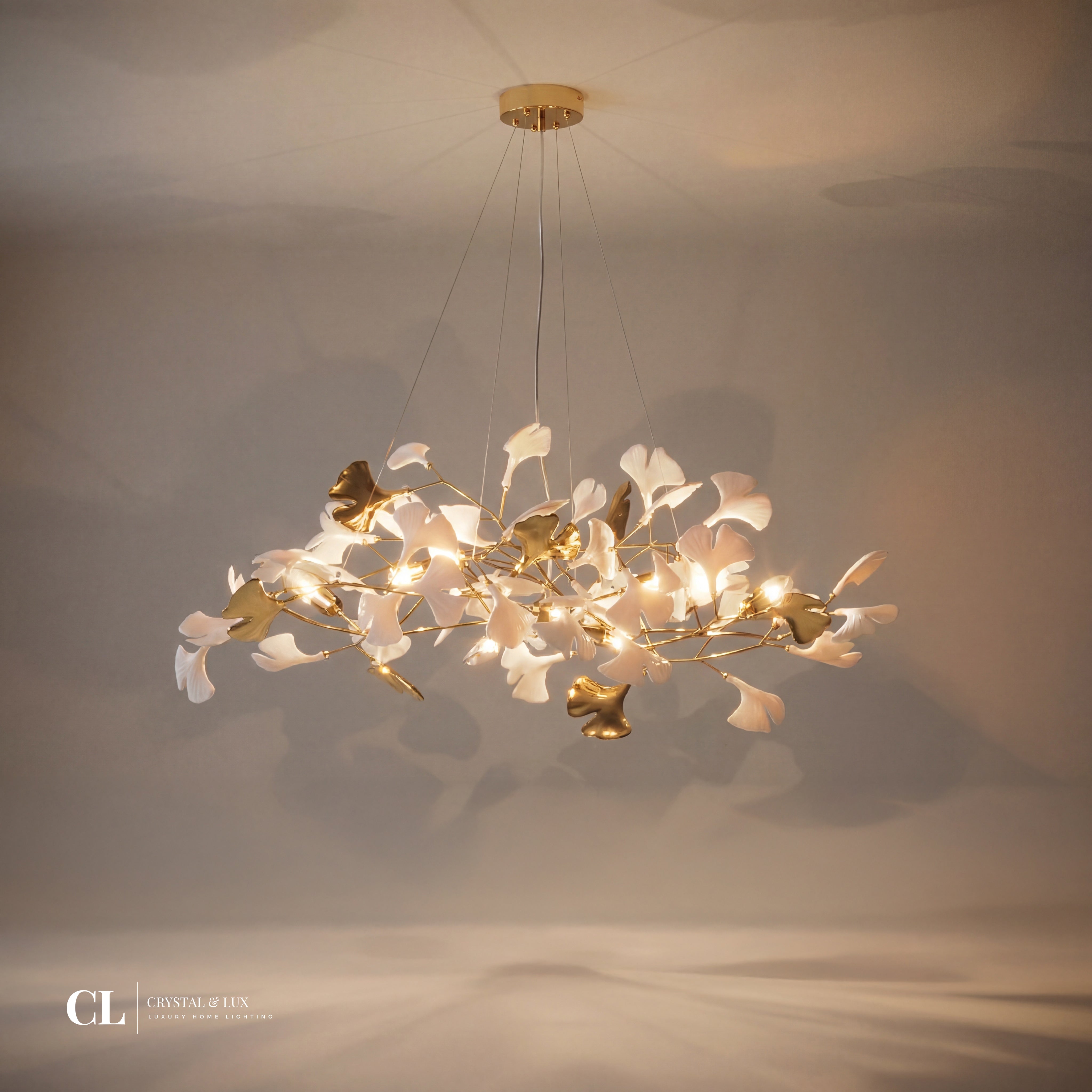 The Golden Ginkgo Chandelier