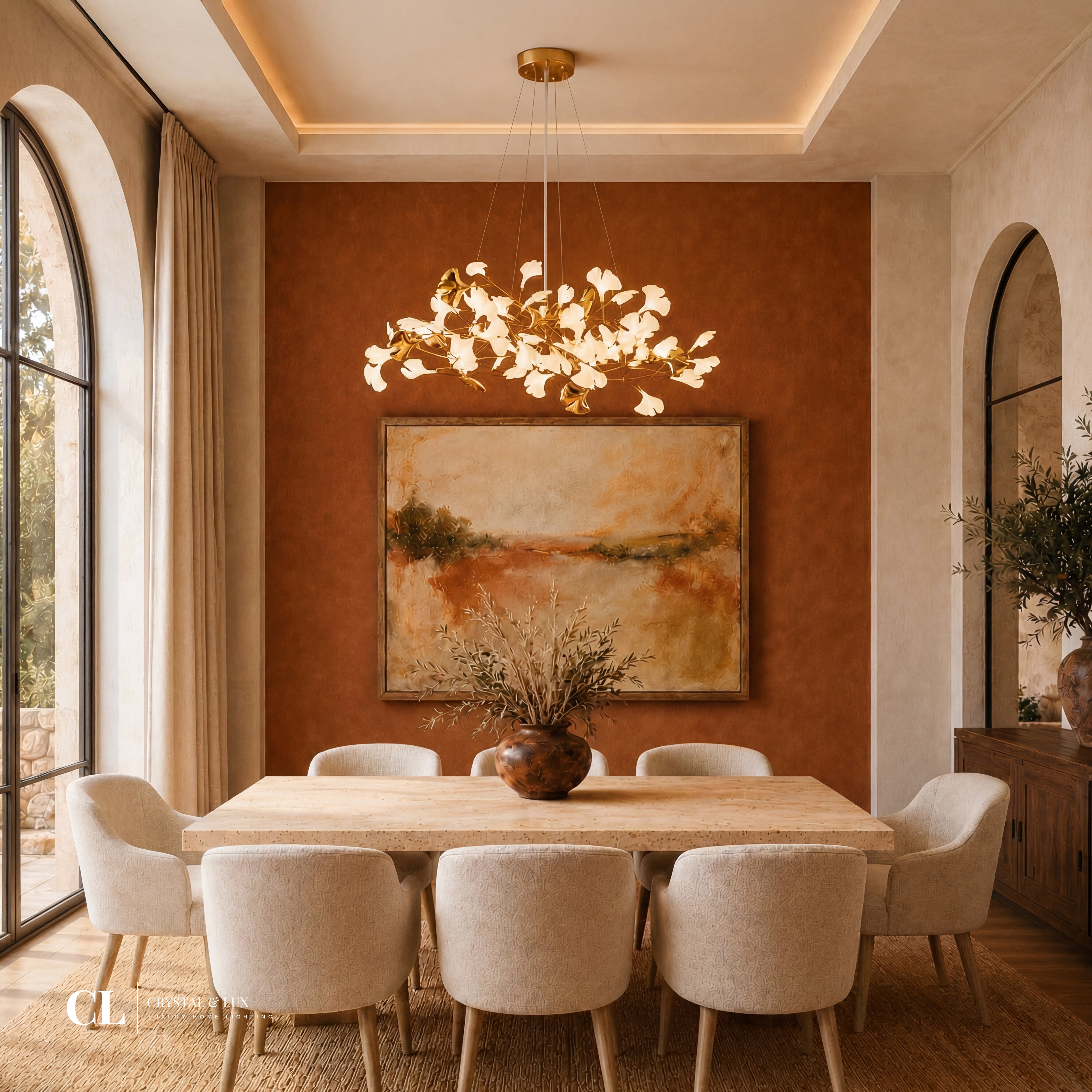 The Golden Ginkgo Chandelier