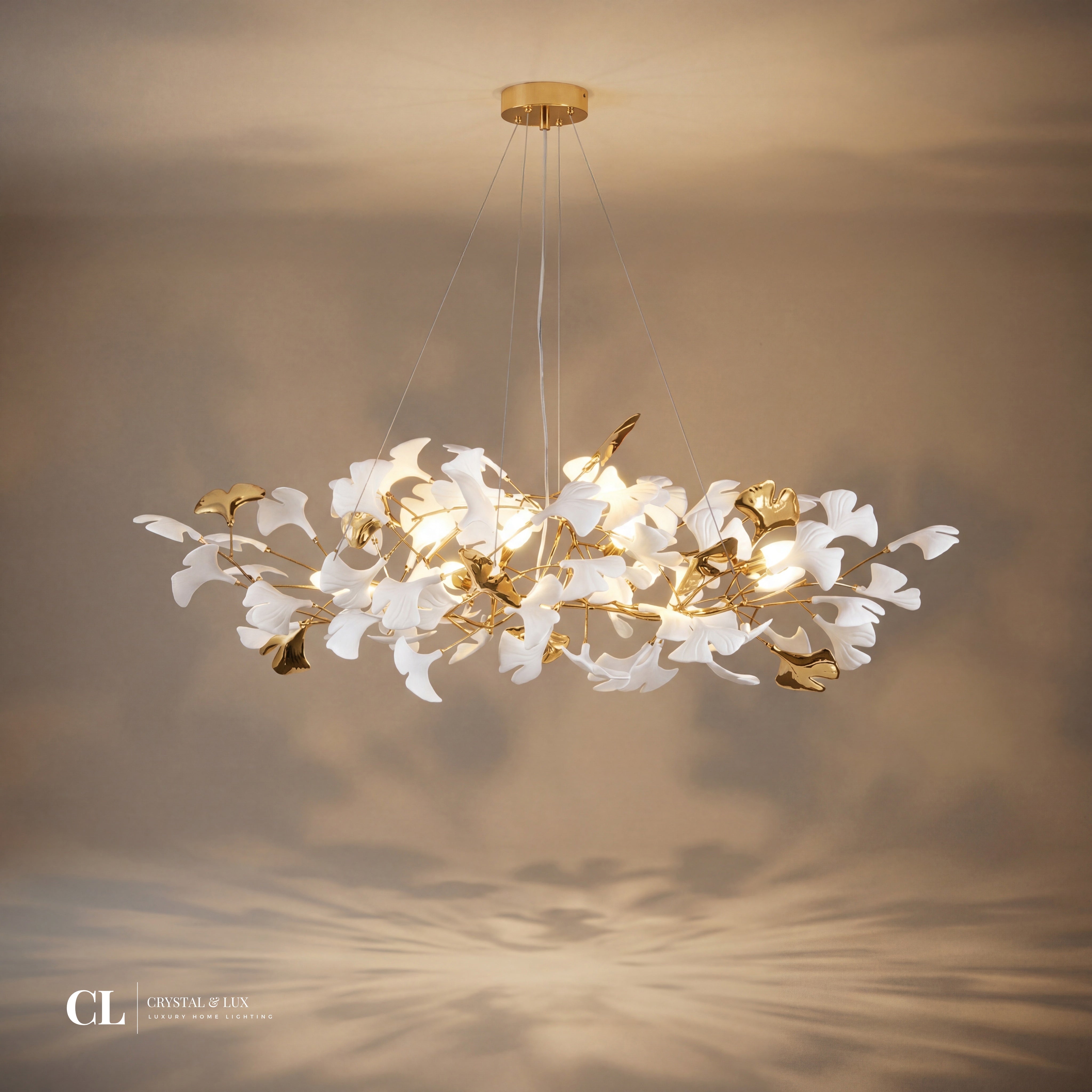 The Golden Ginkgo Chandelier
