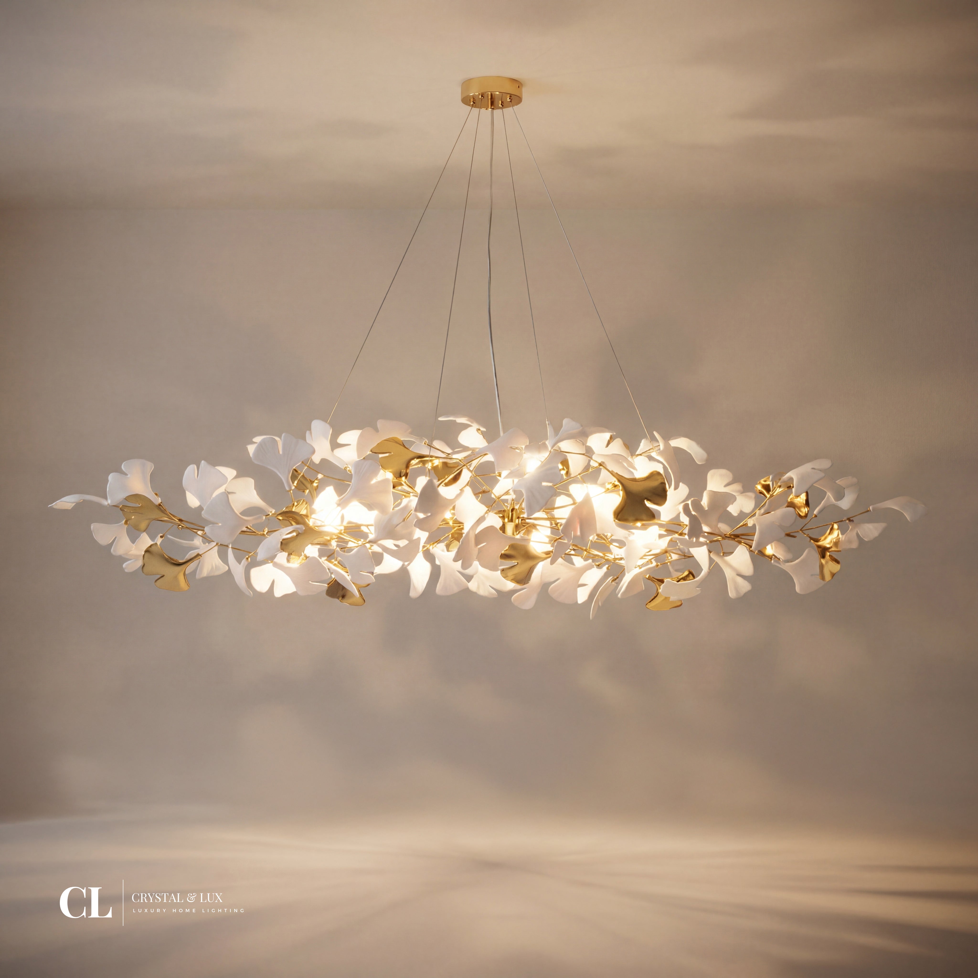 The Golden Ginkgo Chandelier