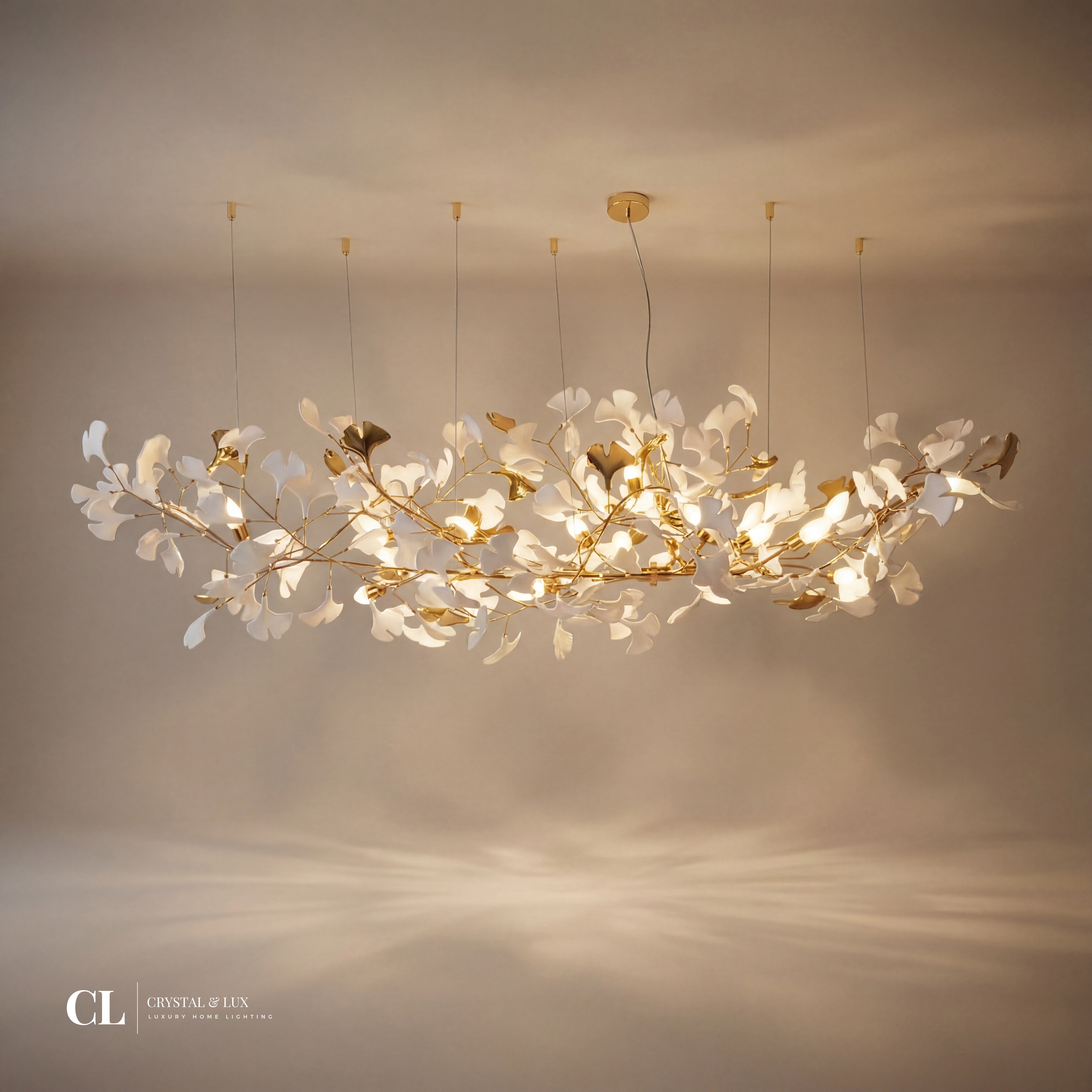 The Golden Ginkgo Chandelier