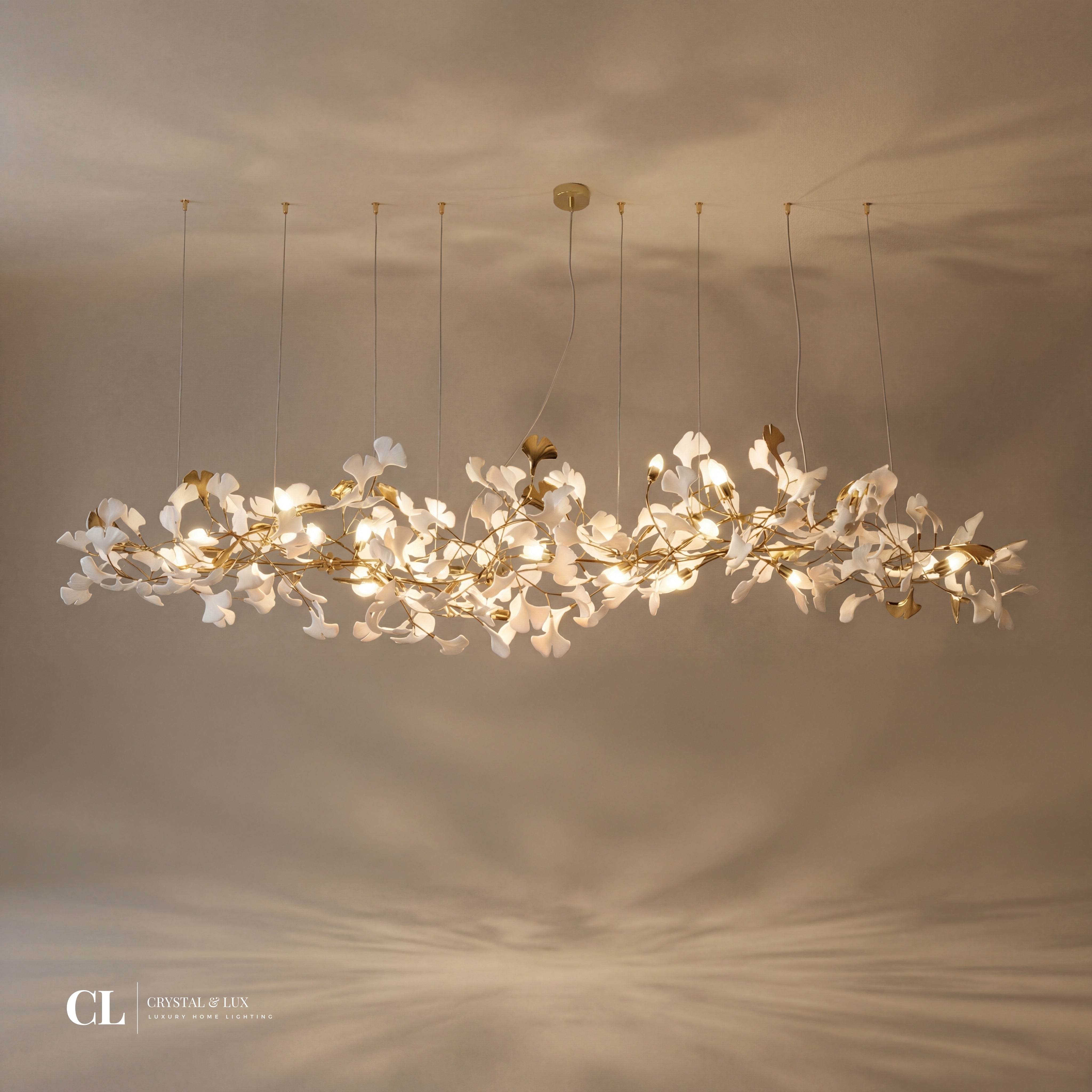 The Golden Ginkgo Chandelier