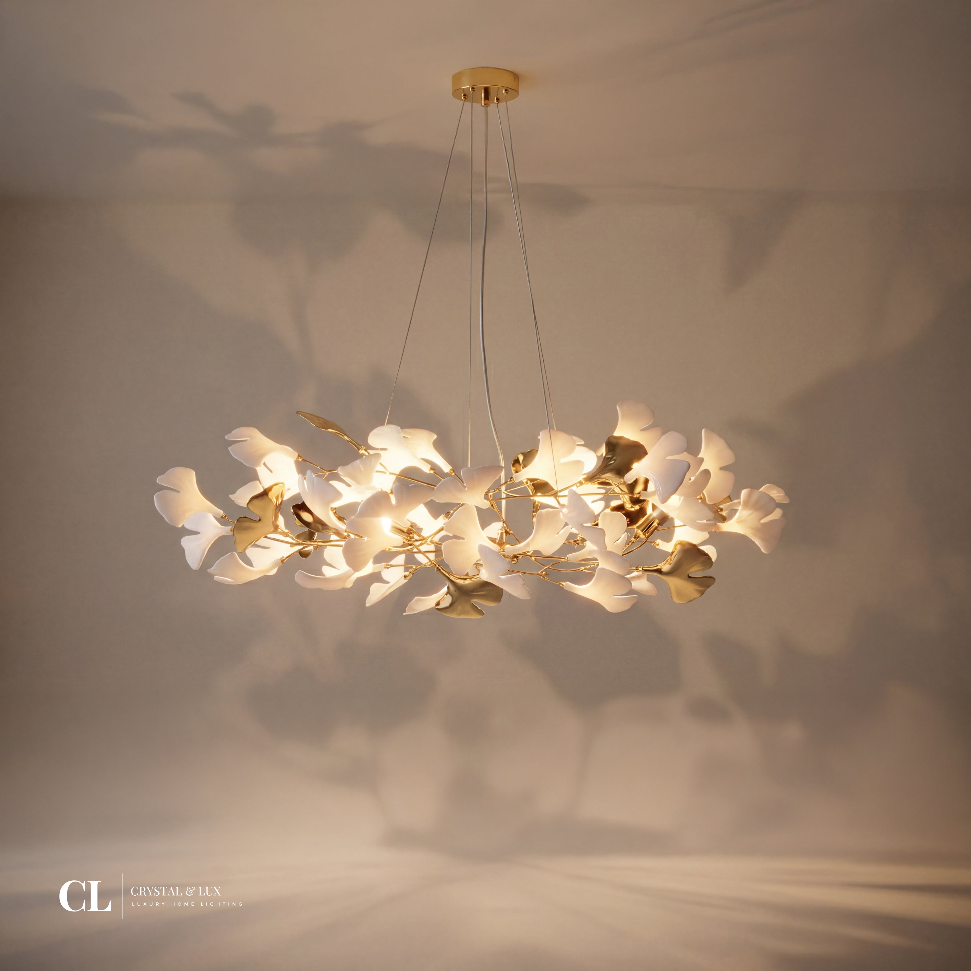 The Golden Ginkgo Chandelier