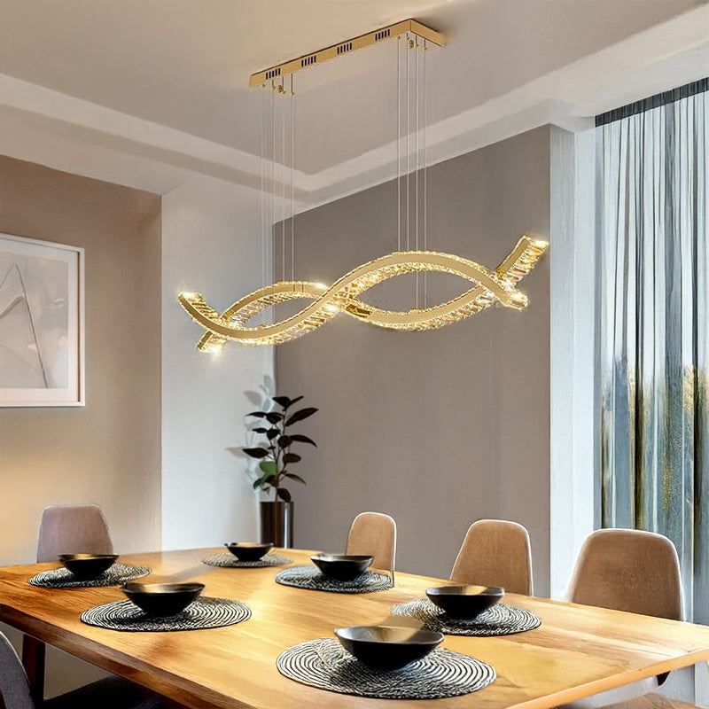 Luxury Crystal Helix Chandelier Pendant