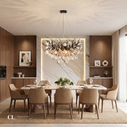 The Crowned Branch Chandelier (w/ Crystal Leaves)