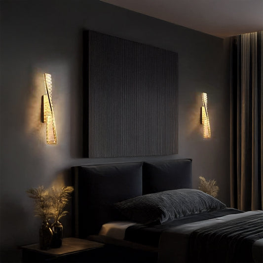 Luxury Crystal Spiral Sconce Light