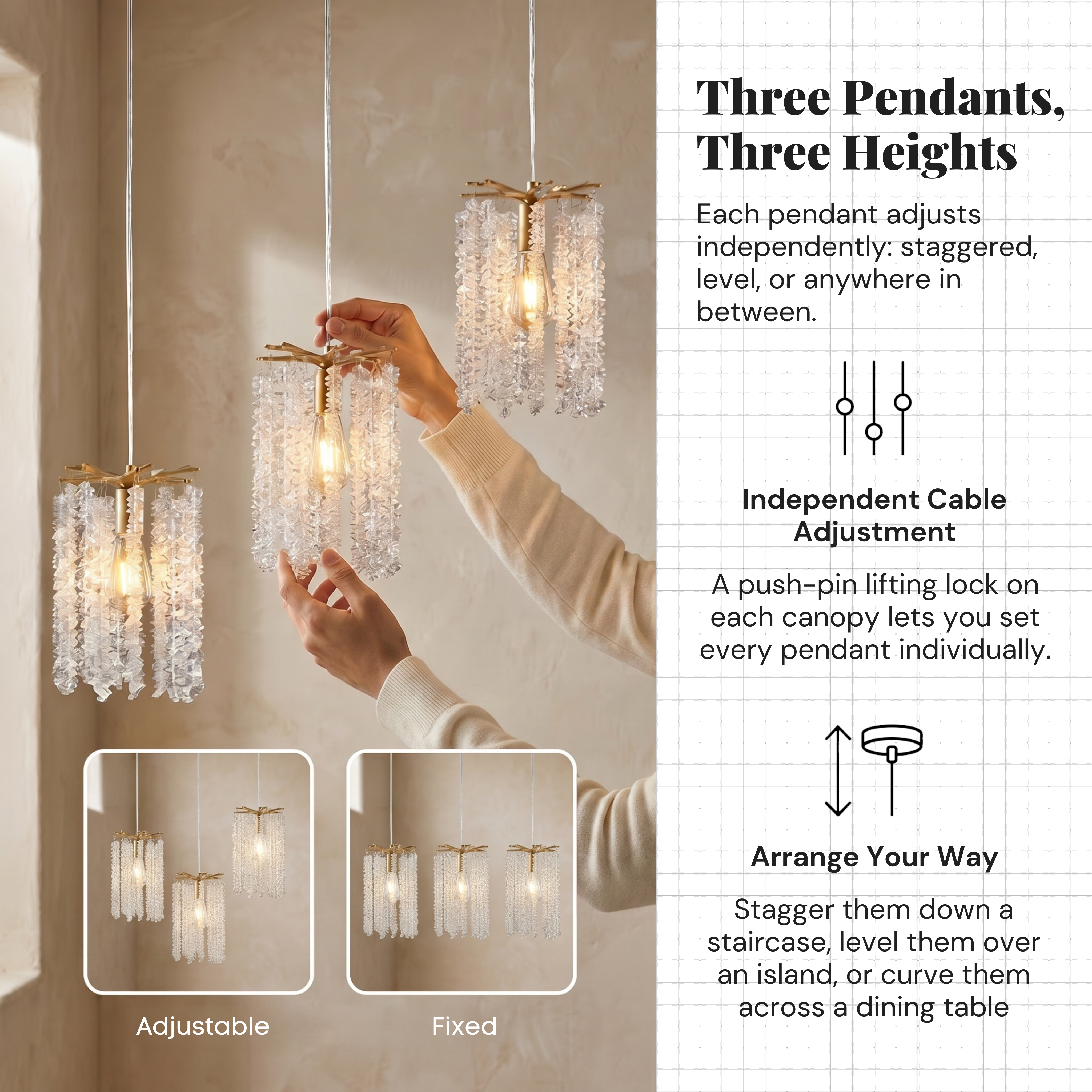 The Wisteria Bloom Pendants (3-Pack)
