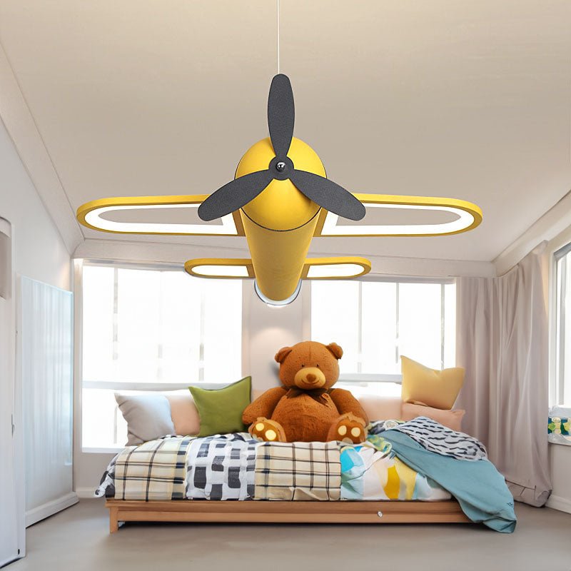 Colorful Airplane Kid's Ceiling Light Fixture - Kid's Ceiling Light - Crystal & Lux