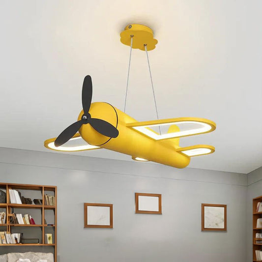 Colorful Airplane Kid's Ceiling Light Fixture - Kid's Ceiling Light - Crystal & Lux
