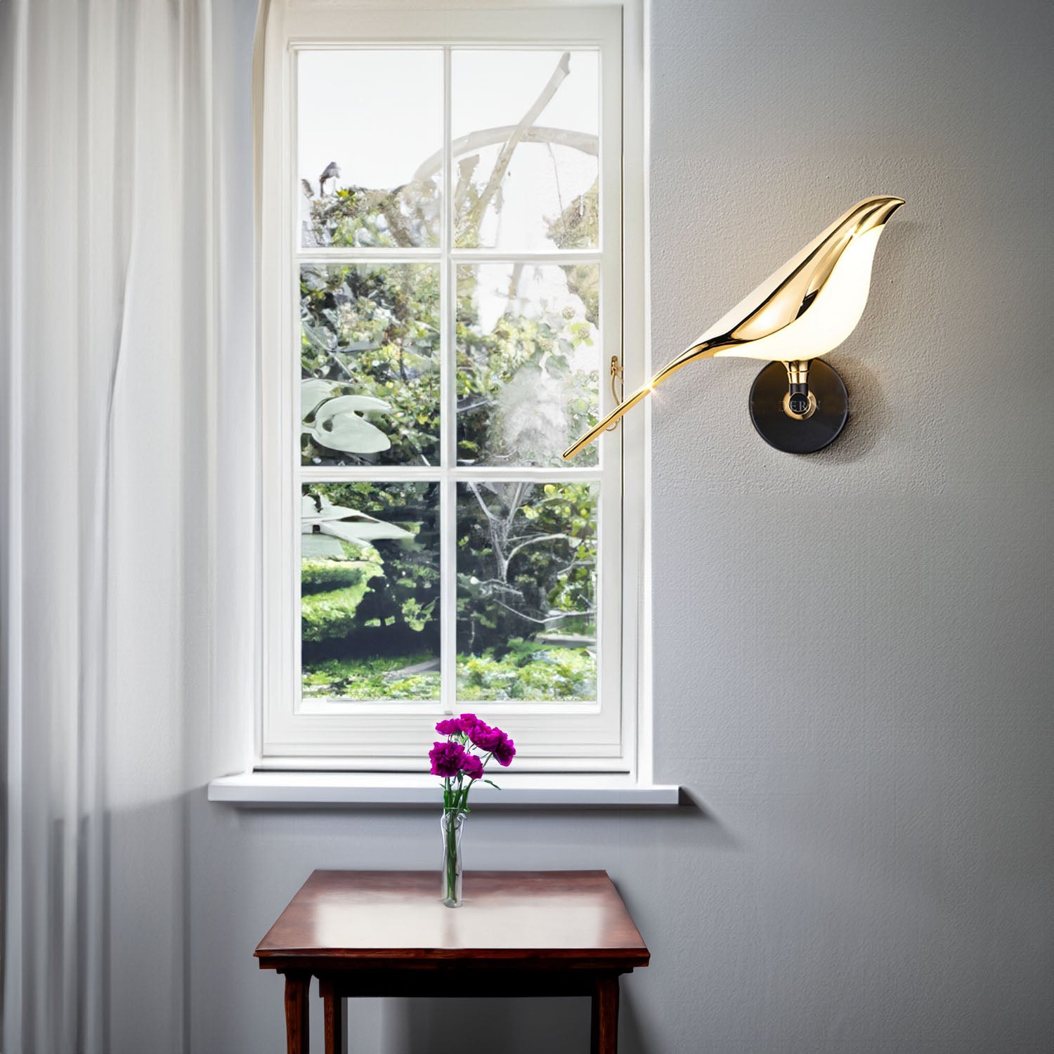 Luxury Acrylic Magpie Bird Sconce Light - Sconce - Crystal & Lux