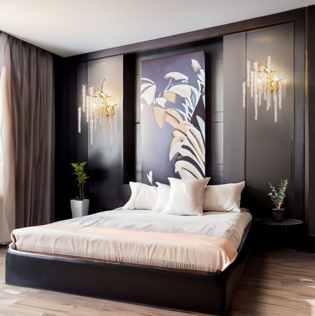 Luxury Wisteria On Branch Sconce Light - Sconce - Crystal & Lux