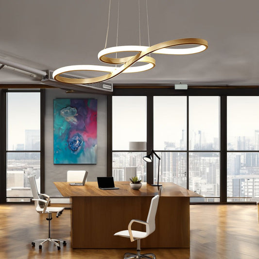 Modern LED Loop Hanging Chandelier Pendant Light - Pendant - Crystal & Lux