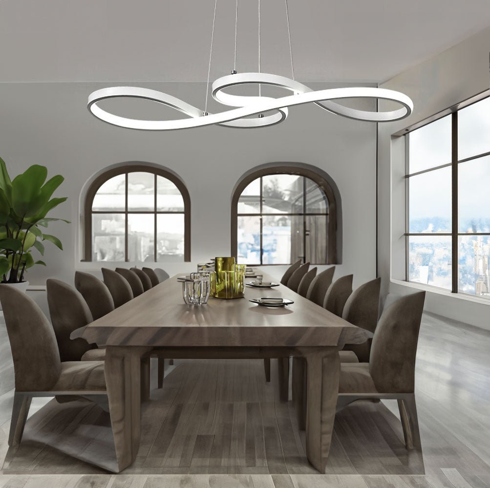 Modern LED Loop Hanging Chandelier Pendant Light - Pendant - Crystal & Lux