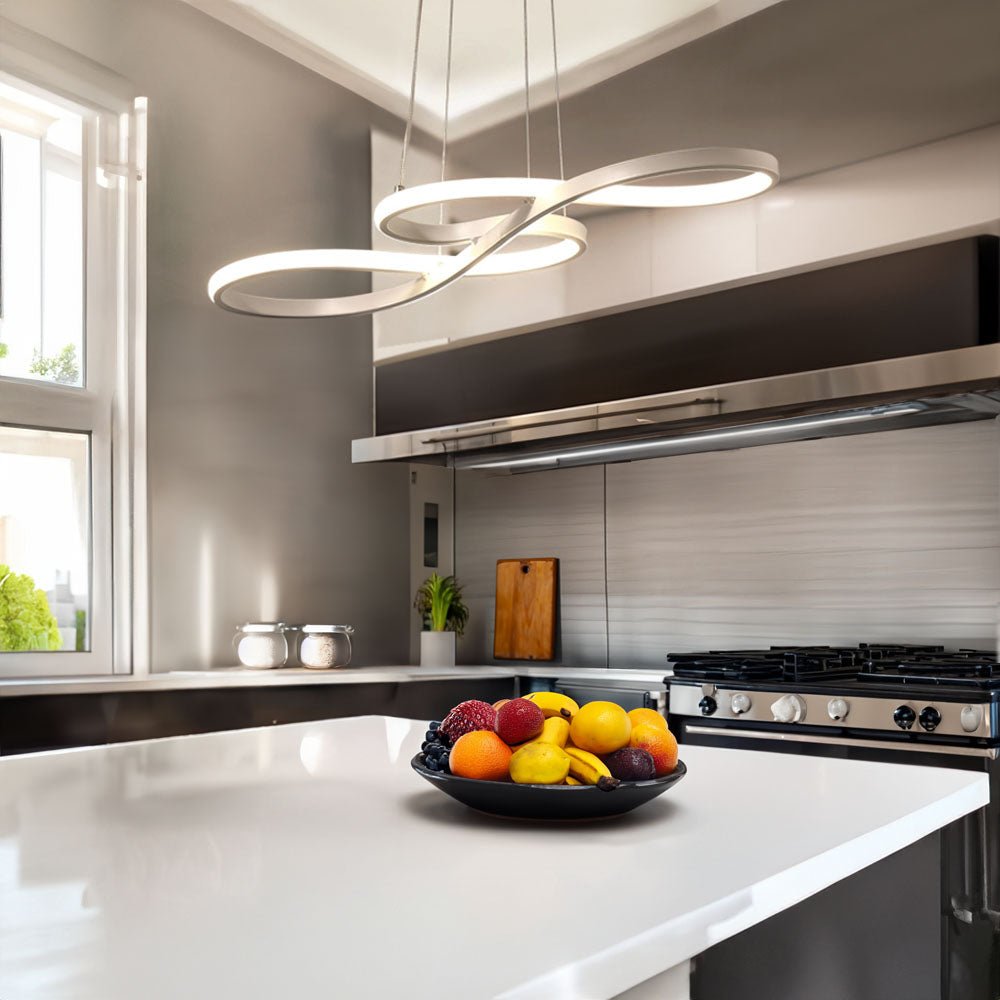 Modern LED Loop Hanging Chandelier Pendant Light - Pendant - Crystal & Lux