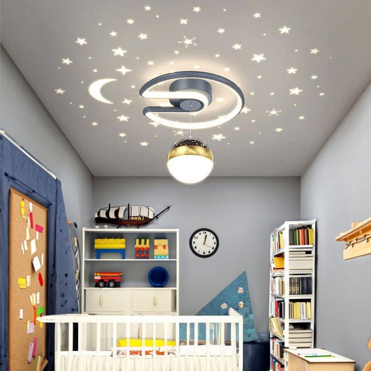 Night Sky Stars Acrylic Globe Ceiling Light Pendant - Pendant - Crystal & Lux