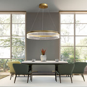 Round Modern Acrylic LED Chandelier - Chandelier - Crystal & Lux